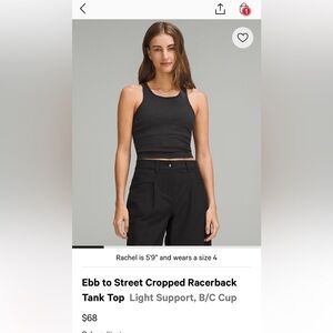 Ebb to street cropped racer back Ribbed Tank Top